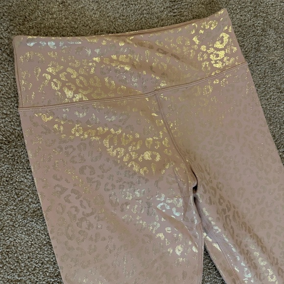 ZYIA Pants - ZYIA Pink and Gold Active Leggings
